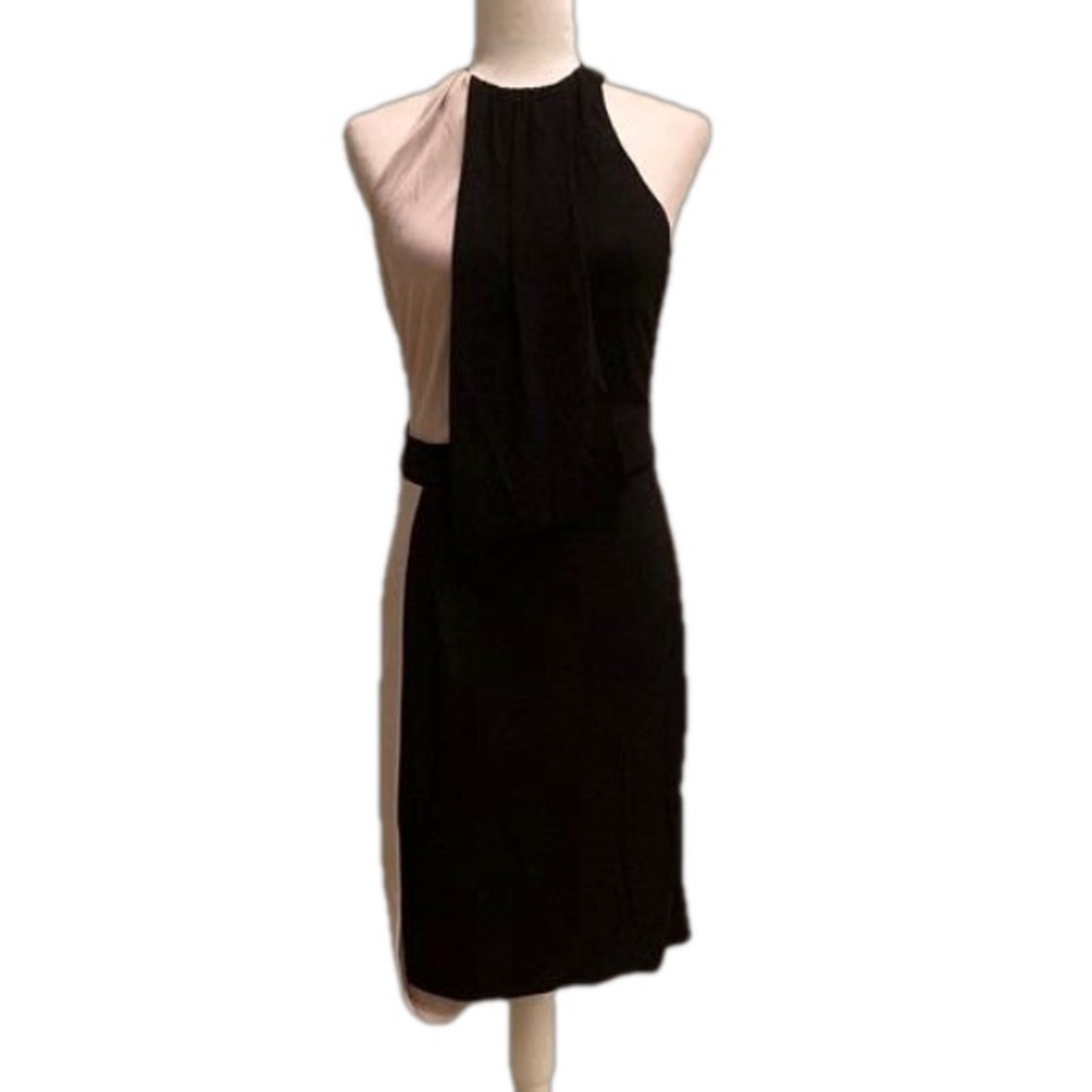 Karen Millen Colorblock Draped Front Pencil Dress